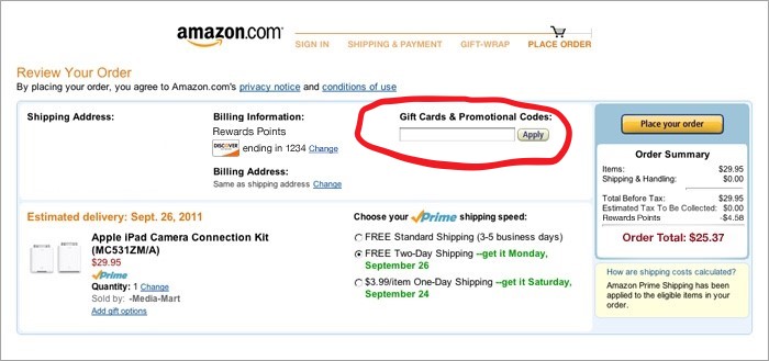 How to use Amazon promo codes