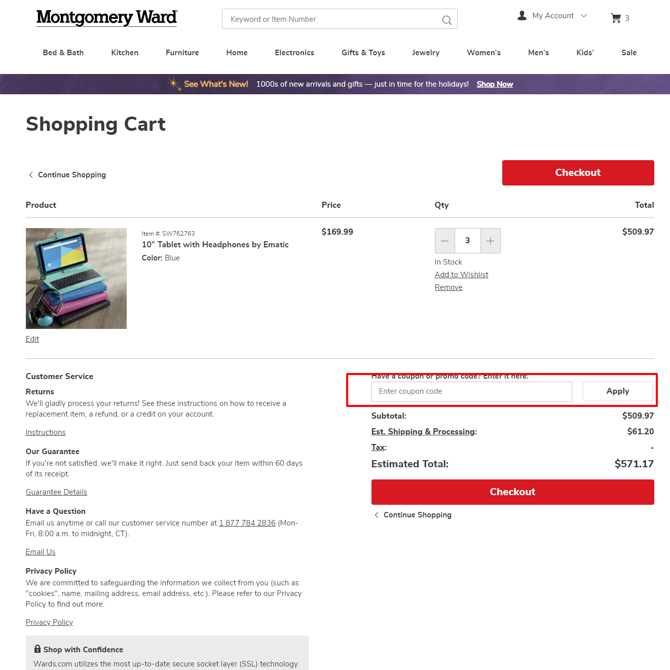 Montgomery Ward Coupons